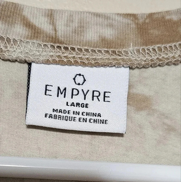 Empyre Crop Top Womens Large Tie Dye Crew Neck Short Sleeve 100% Cotton Skater - Picture 5 of 7